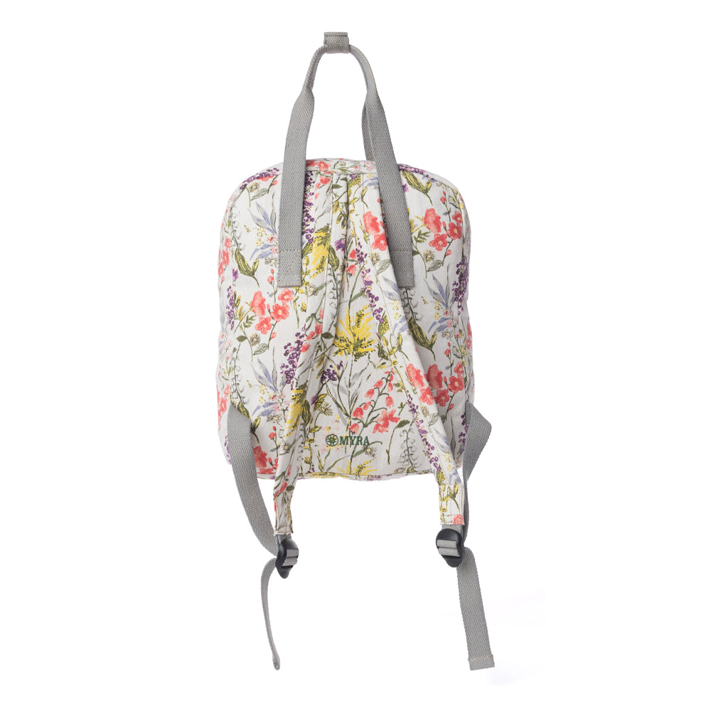 Myra Pine Meadow Cotton & Leather Crossbody Bag in Garden White