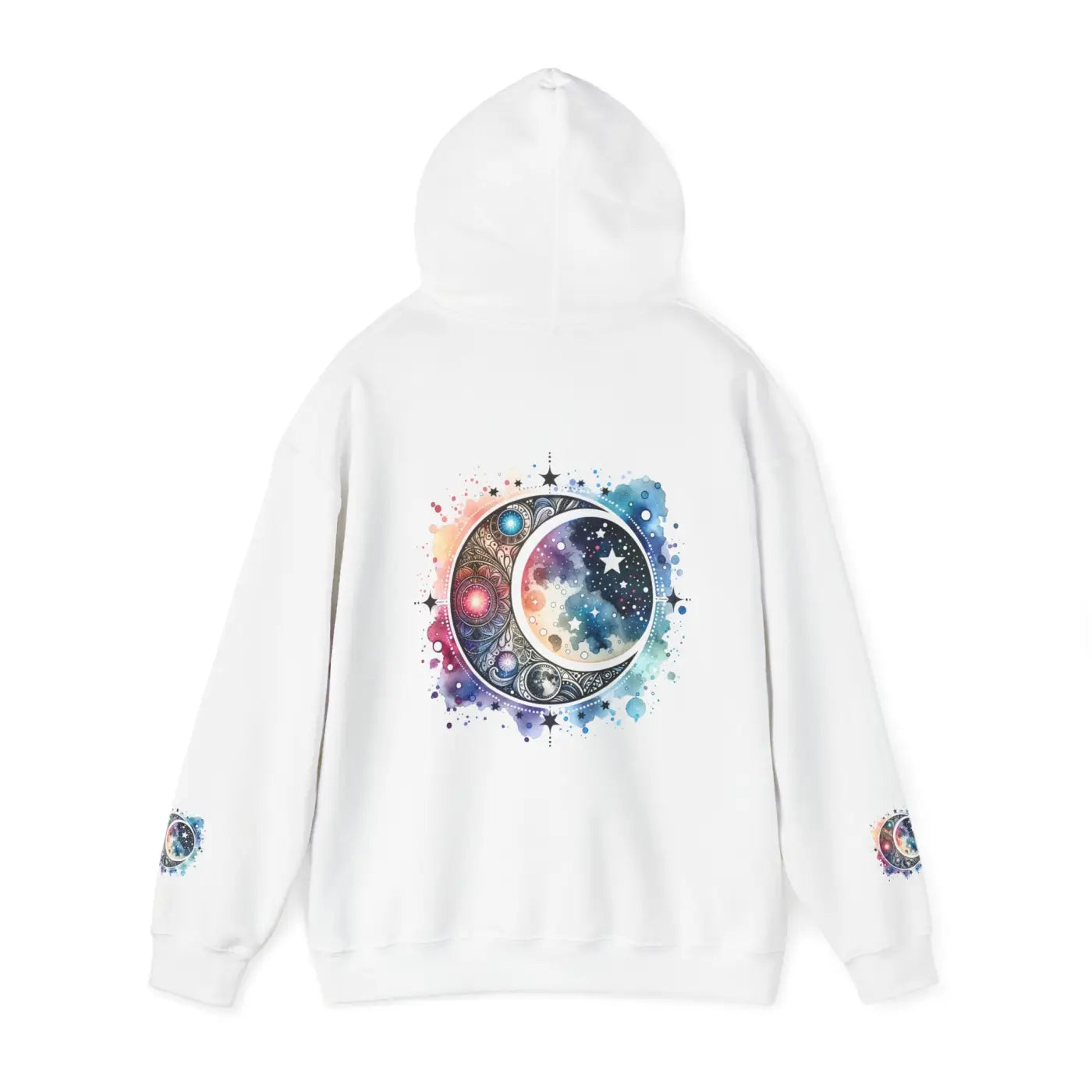 Celestial Moon Phases Hooded Sweatshirt - Stars Design - Dipaliz