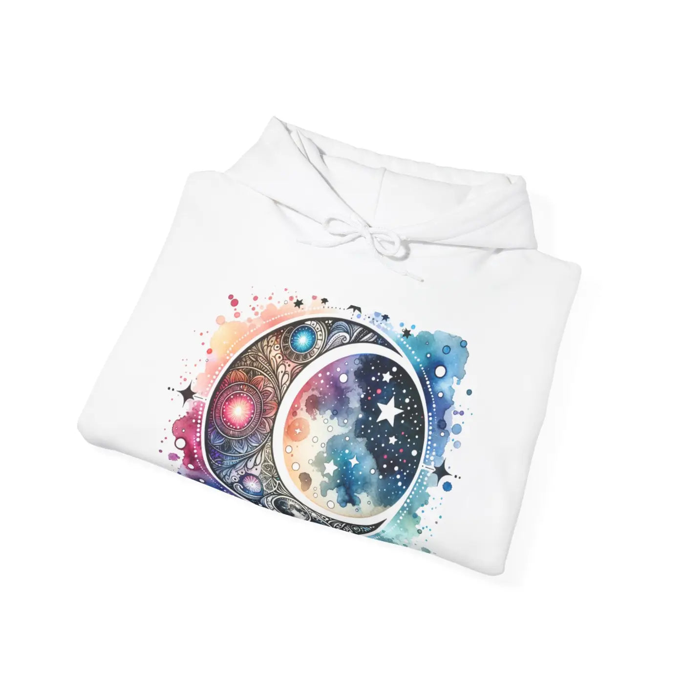 Celestial Moon Phases Hooded Sweatshirt - Stars Design - Dipaliz