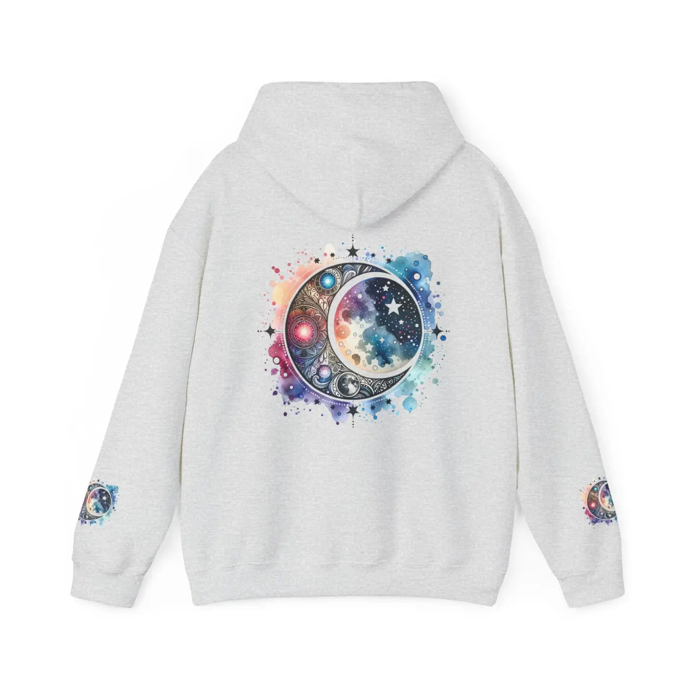 Celestial Moon Phases Hooded Sweatshirt - Stars Design - Dipaliz